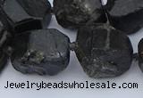 CNG5556 15.5 inches 15*20mm - 18*22mm nuggets black tourmaline beads