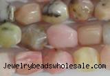 CNG556 15.5 inches 8*10mm nuggets pink opal gemstone beads