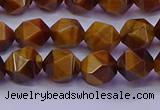 CNG5576 15.5 inches 6mm faceted nuggets yellow tiger eye beads