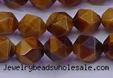 CNG5577 15.5 inches 8mm faceted nuggets yellow tiger eye beads