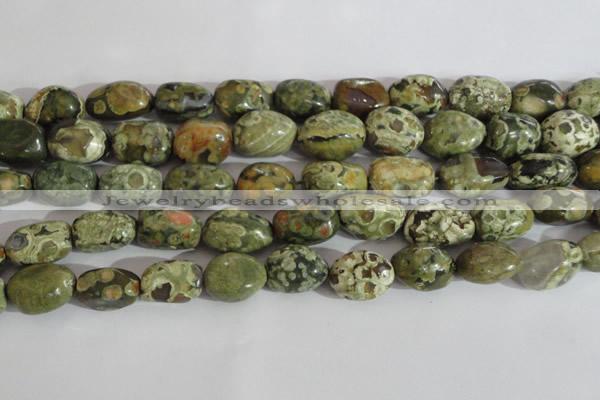 CNG558 15.5 inches 13*18mm nuggets rhyolite gemstone beads