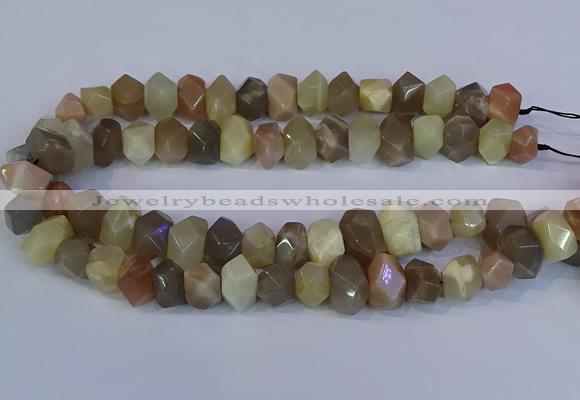 CNG5581 15.5 inches 10*14mm - 13*18mm faceted nuggets moonstone beads