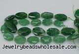 CNG5595 20*25mm - 25*35mm faceted freeform green strawberry quartz beads