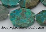 CNG5622 18*25mm - 22*30mm freeform chrysocolla gemstone beads