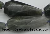 CNG5644 15.5 inches 15*35mm - 18*45mm faceted teardrop labradorite beads