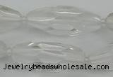 CNG5647 15.5 inches 15*35mm - 18*40mm faceted rice white crystal beads