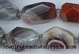 CNG5681 12*16mm - 15*25mm faceted nuggets botswana agate beads