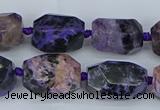 CNG5685 15.5 inche 12*16mm - 15*20mm faceted nuggets charoite beads