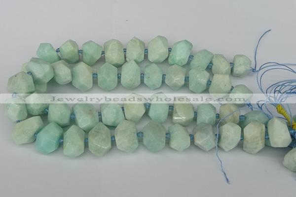 CNG5692 15.5 inches 12*16mm - 15*20mm faceted nuggets amazonite beads