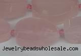 CNG5705 15.5 inches 22*30mm - 28*35mm freeform rose quartz beads