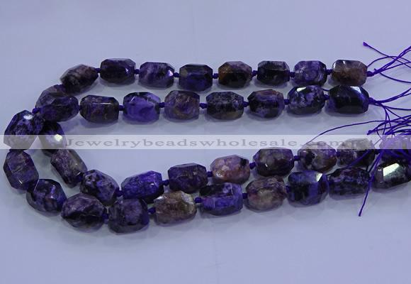 CNG5710 15.5 inches 12*16mm - 13*18mm faceted nuggets charoite beads