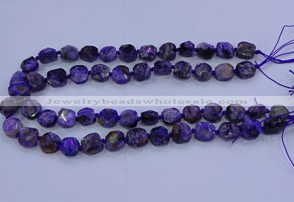 CNG5711 15.5 inches 10*14mm - 12*15mm faceted freeform charoite beads