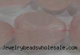 CNG572 15.5 inches 18*30mm nuggets rose quartz beads