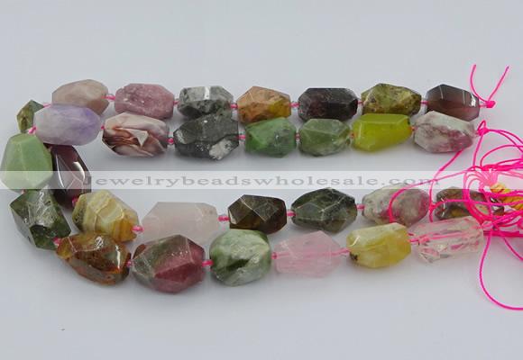 CNG5739 12*16mm - 15*25mm faceted nuggets mixed gemstone beads