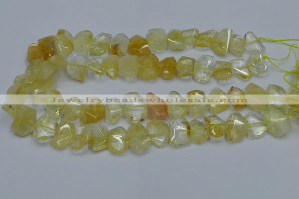 CNG5772 15.5 inches 12*16mm - 15*20mm faceted freeform citrine beads