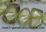 CNG5773 15.5 inches 12*16mm - 15*20mm faceted freeform lemon quartz beads