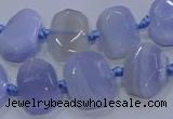 CNG5777 10*14mm - 12*16mm faceted freeform blue lace agate beads