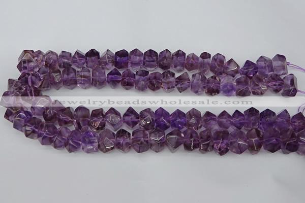 CNG5780 10*14mm - 12*16mm faceted nuggets amethyst beads