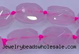 CNG5785 10*14mm - 12*16mm faceted freeform rose quartz beads