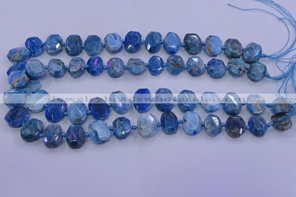 CNG5788 10*14mm - 12*16mm faceted freeform apatite beads