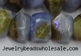 CNG5800 12*16mm - 13*18mm faceted nuggets blue lace agate beads