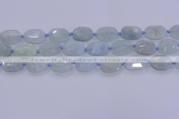 CNG5809 15.5 inches 10*14mm - 12*16mm faceted freeform aquamarine beads