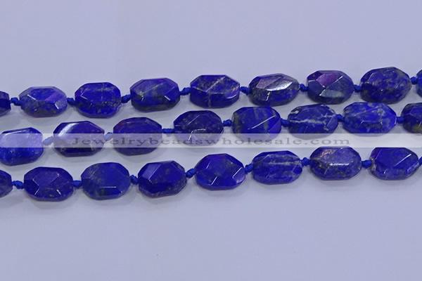 CNG5817 15.5 inches 10*14mm - 12*16mm faceted freeform lapis lazuli beads