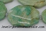 CNG5839 15.5 inches 20*30mm - 35*45mm faceted freeform amazonite beads