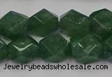 CNG5843 15.5 inches 14*15mm faceted nuggets green strawberry quartz beads