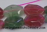 CNG5857 15*20mm - 20*25mm faceted freeform mixed strawberry quartz beads