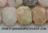 CNG5873 8*12mm - 12*16mm faceted freeform natural pink opal beads