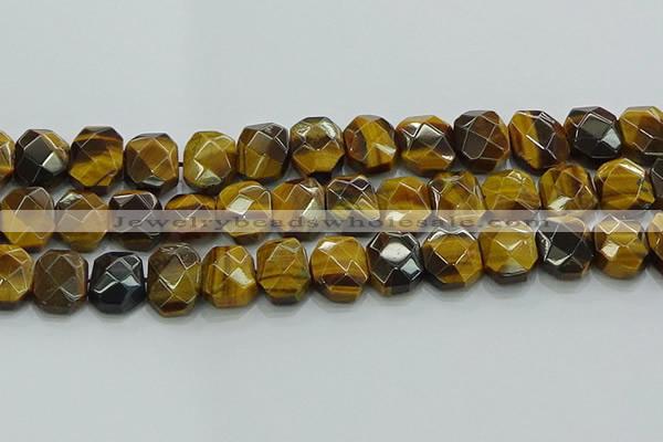 CNG5875 8*12mm - 12*16mm faceted freeform yellow tiger eye beads