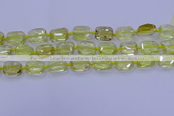 CNG5881 15.5 inches 10*14mm - 12*16mm faceted freeform lemon quartz beads