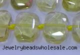 CNG5882 15.5 inches 10*14mm - 12*16mm faceted freeform lemon quartz beads