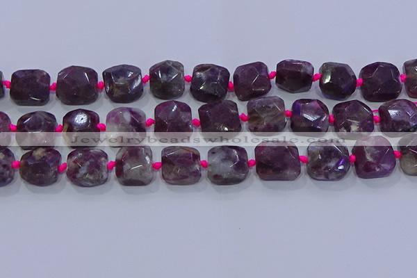 CNG5886 15.5 inches 10*12mm - 10*14mm faceted freeform tourmaline beads