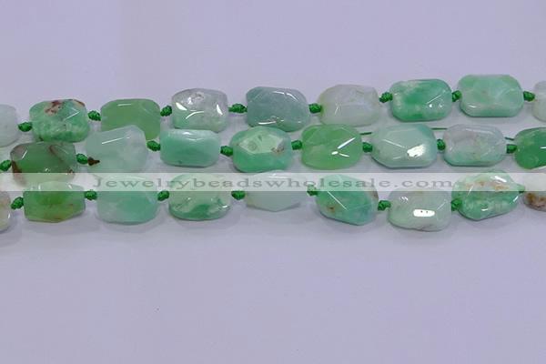 CNG5898 10*14mm - 12*16mm faceted freeform Australia chrysoprase beads