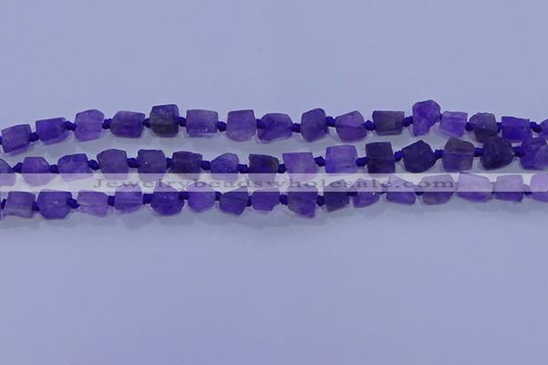 CNG5902 15.5 inches 4*6mm - 6*10mm nuggets rough amethyst beads