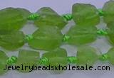 CNG5904 15.5 inches 4*6mm - 6*10mm nuggets rough olive quartz beads