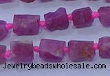 CNG5912 15.5 inches 4*6mm - 6*10mm nuggets rough pink tourmaline beads