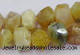 CNG5929 15.5 inches 10*14mm - 13*18mm faceted nuggets yellow opal beads