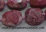 CNG5934 10*14mm - 12*16mm faceted freeform rhodochrosite beads