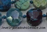 CNG5941 10*14mm - 12*16mm faceted freeform chrysocolla beads