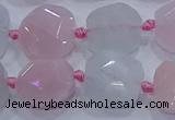 CNG5950 15.5 inches 10*12mm - 10*14mm faceted freeform morganite beads