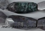 CNG600 13*28mm - 14*34mm faceted rice Indian agate nugget beads