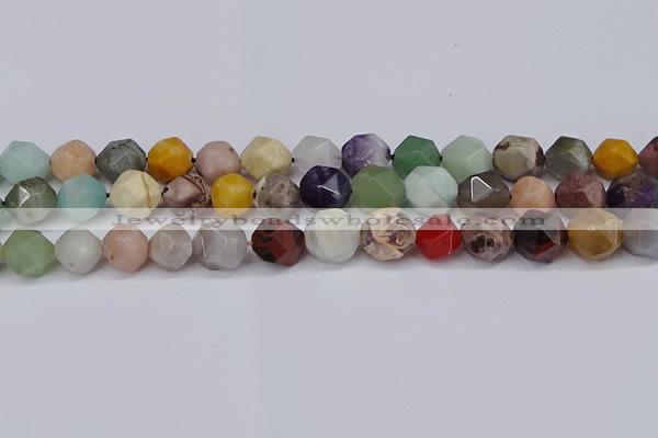 CNG6055 15.5 inches 12mm faceted nuggets mixed gemstone beads