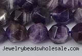 CNG6094 15.5 inches 8mm faceted nuggets dogtooth amethyst beads