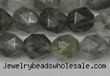 CNG6096 15.5 inches 8mm faceted nuggets cloudy quartz beads