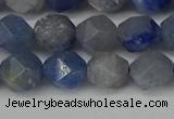 CNG6102 15.5 inches 8mm faceted nuggets blue aventurine beads