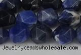 CNG6104 15.5 inches 8mm faceted nuggets sodalite gemstone beads