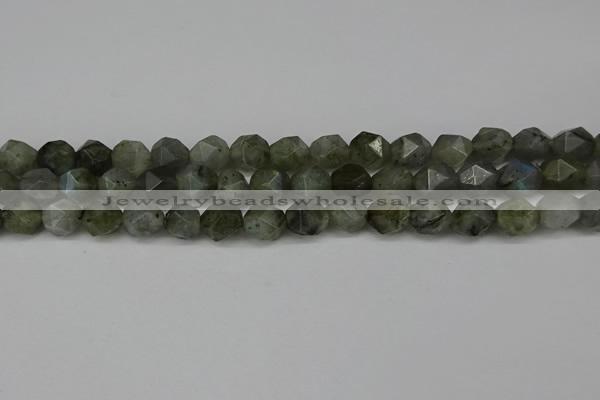 CNG6108 15.5 inches 8mm faceted nuggets labradorite beads